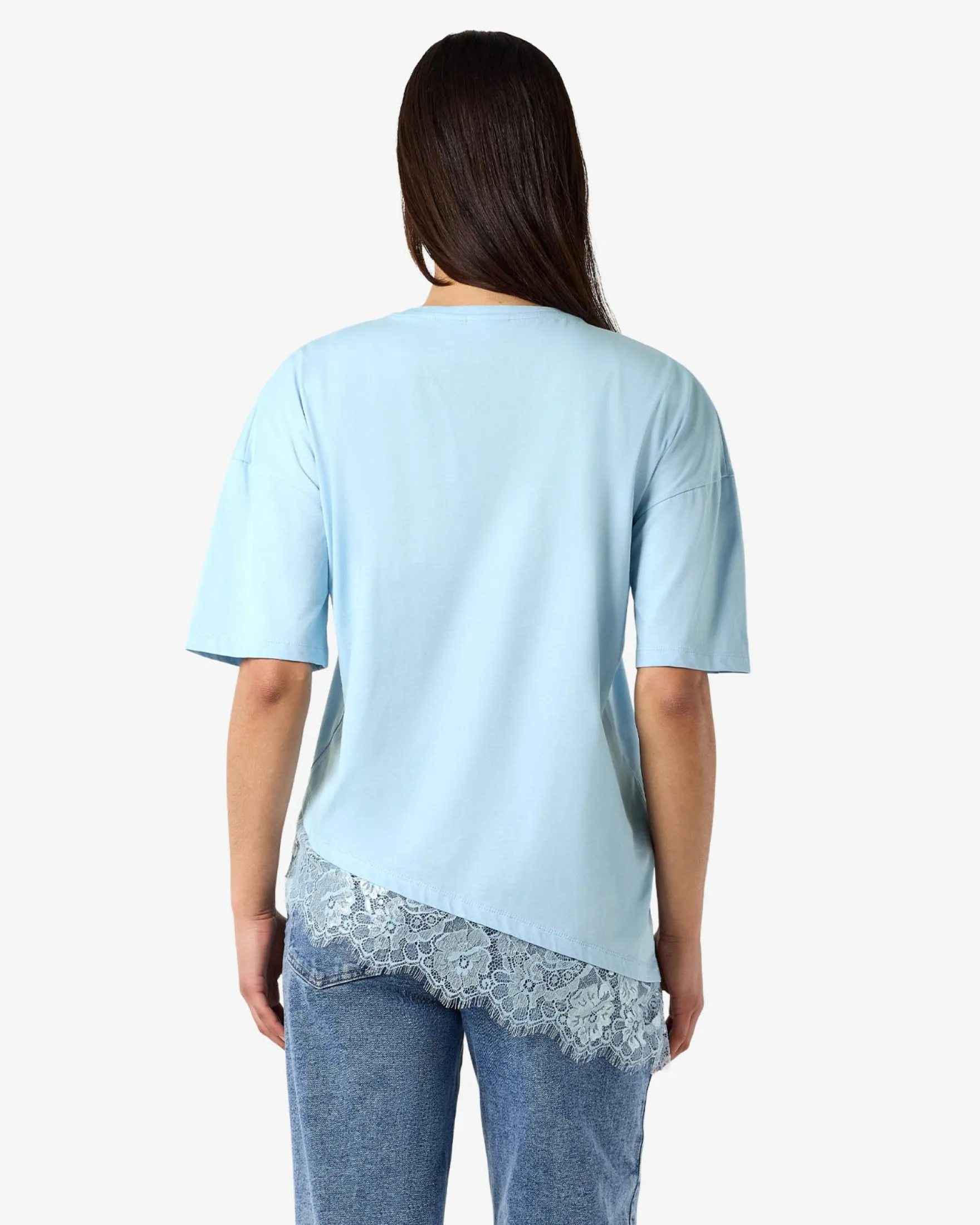 NMEASY LACE DETAIL T-SHIRT