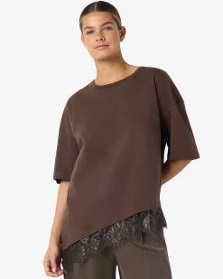 NMEASY LACE DETAIL T-SHIRT