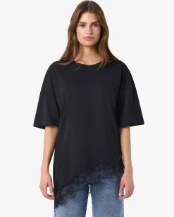 NMEASY LACE DETAIL T-SHIRT