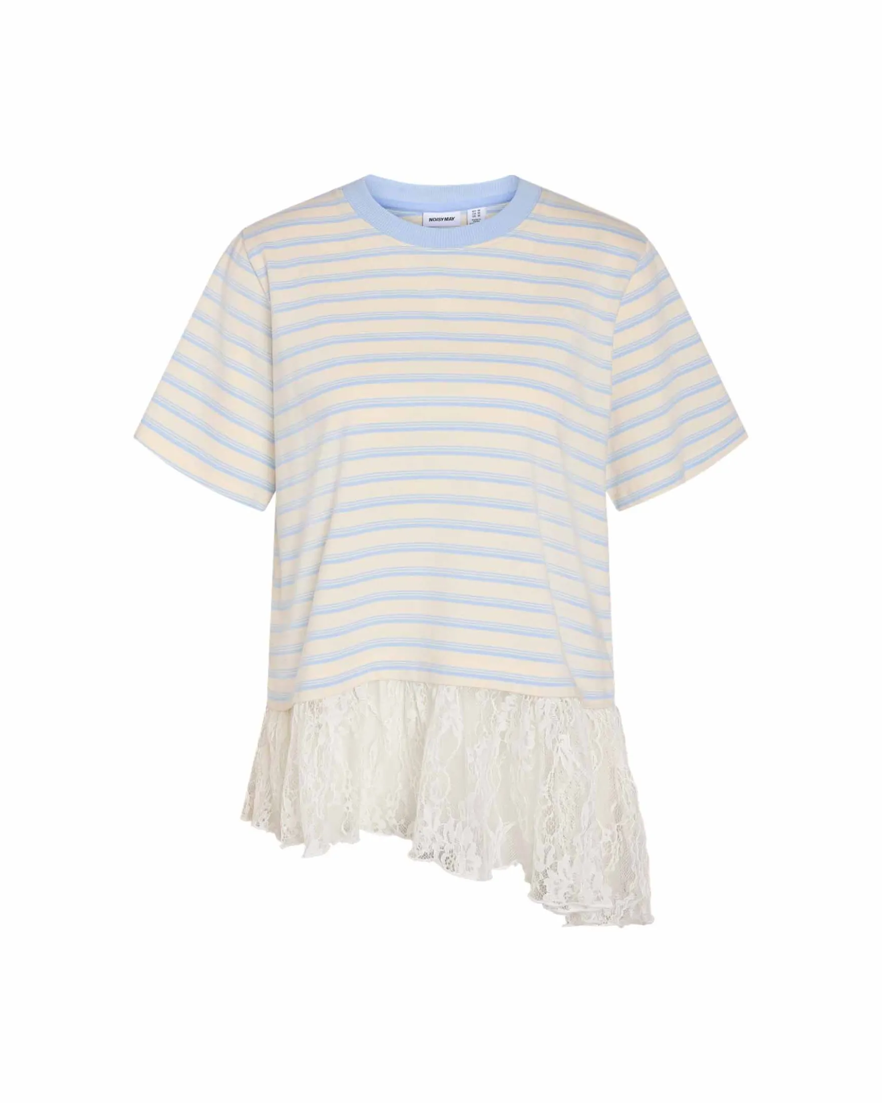 NMEMBER SS STRIPE LACE TOP