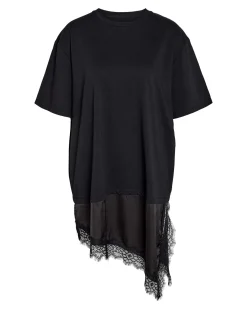 NMFILLA OVERSIZE SATIN LACE TEE