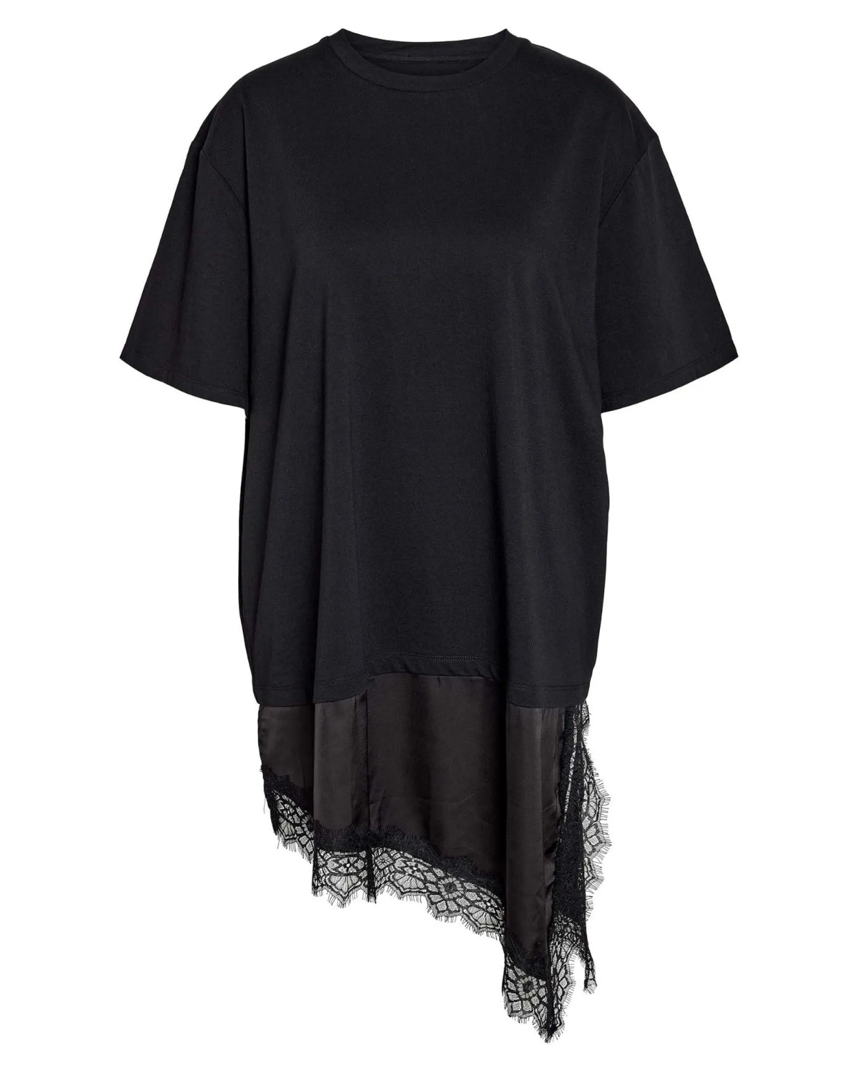 NMFILLA OVERSIZE SATIN LACE TEE
