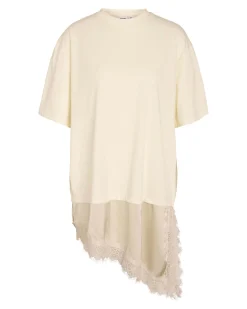 NMFILLA OVERSIZE SATIN LACE TEE