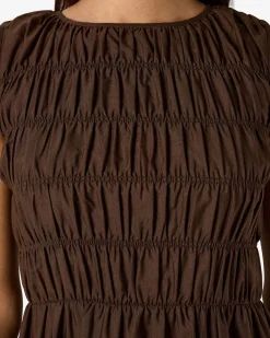 NMFJOLA L/S MIDI SMOCK DRESS