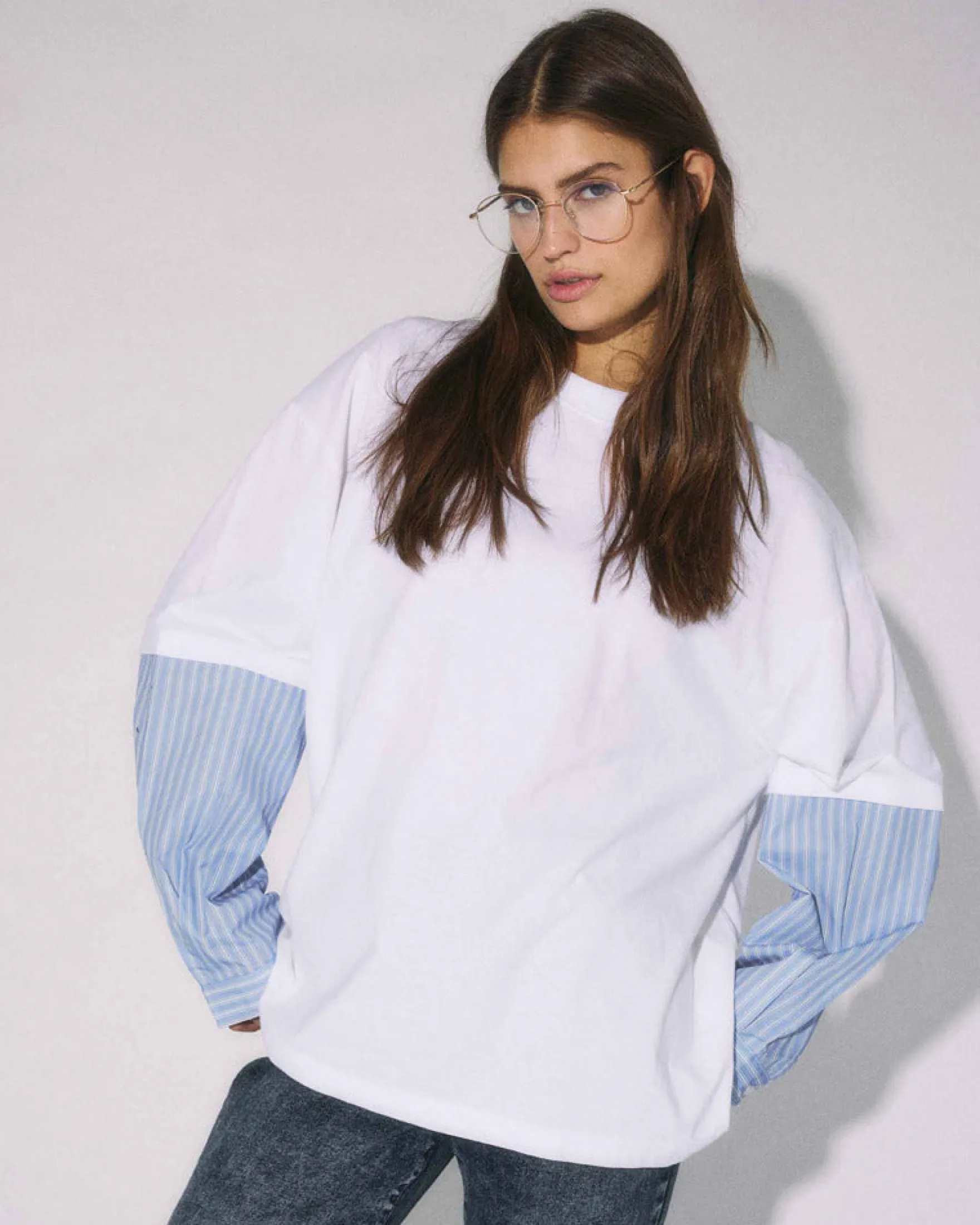 NMFREJA BELLE L/S MIX SHIRT