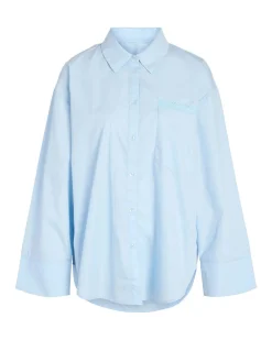 NMFRIDA L/S BUTTON LACE SHIRT