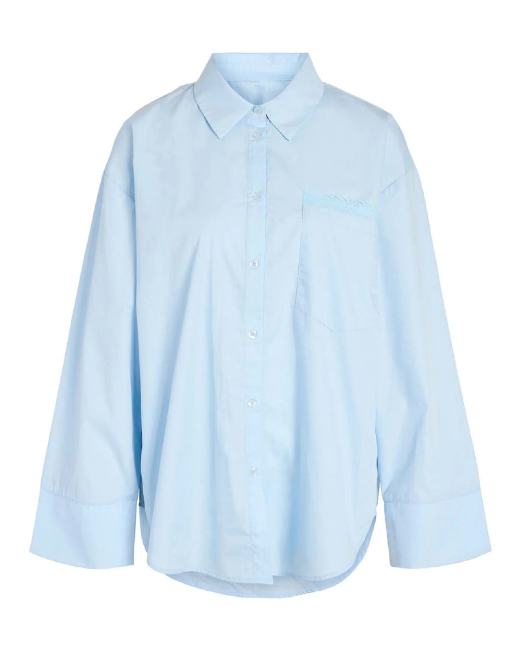 NMFRIDA L/S BUTTON LACE SHIRT