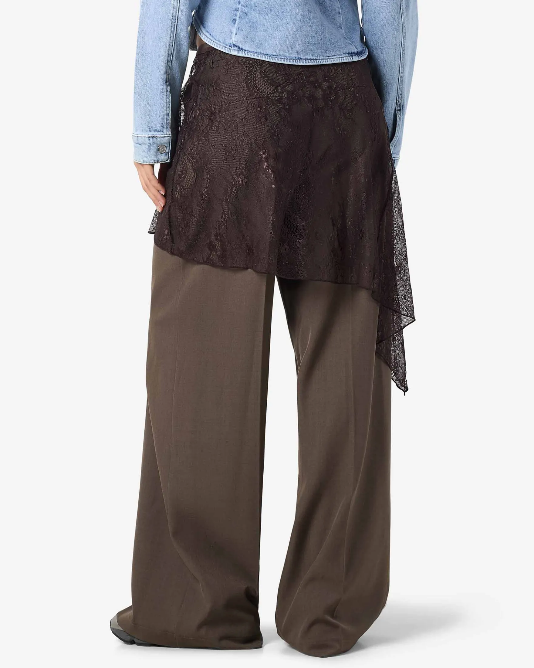 NMIDA ELASTICATED LACE SKIRT