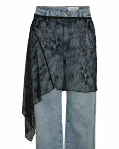 NMIDA ELASTICATED LACE SKIRT