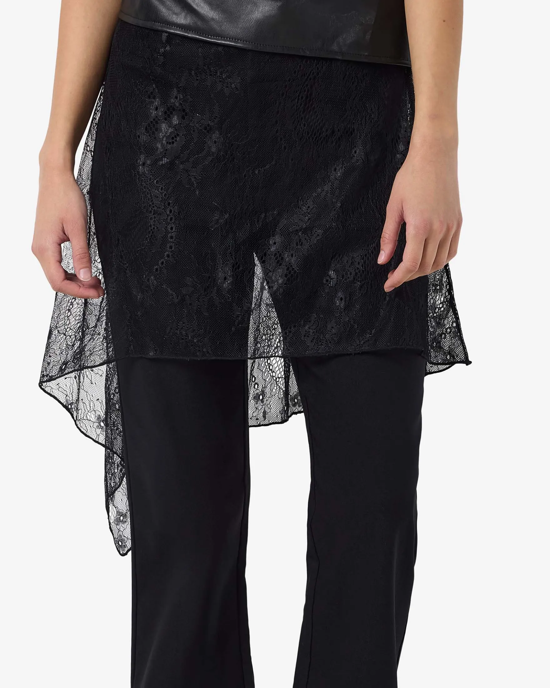 NMIDA ELASTICATED LACE SKIRT