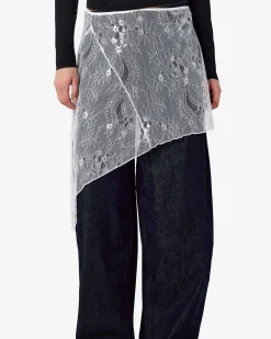 NMIDA ELASTICATED LACE SKIRT