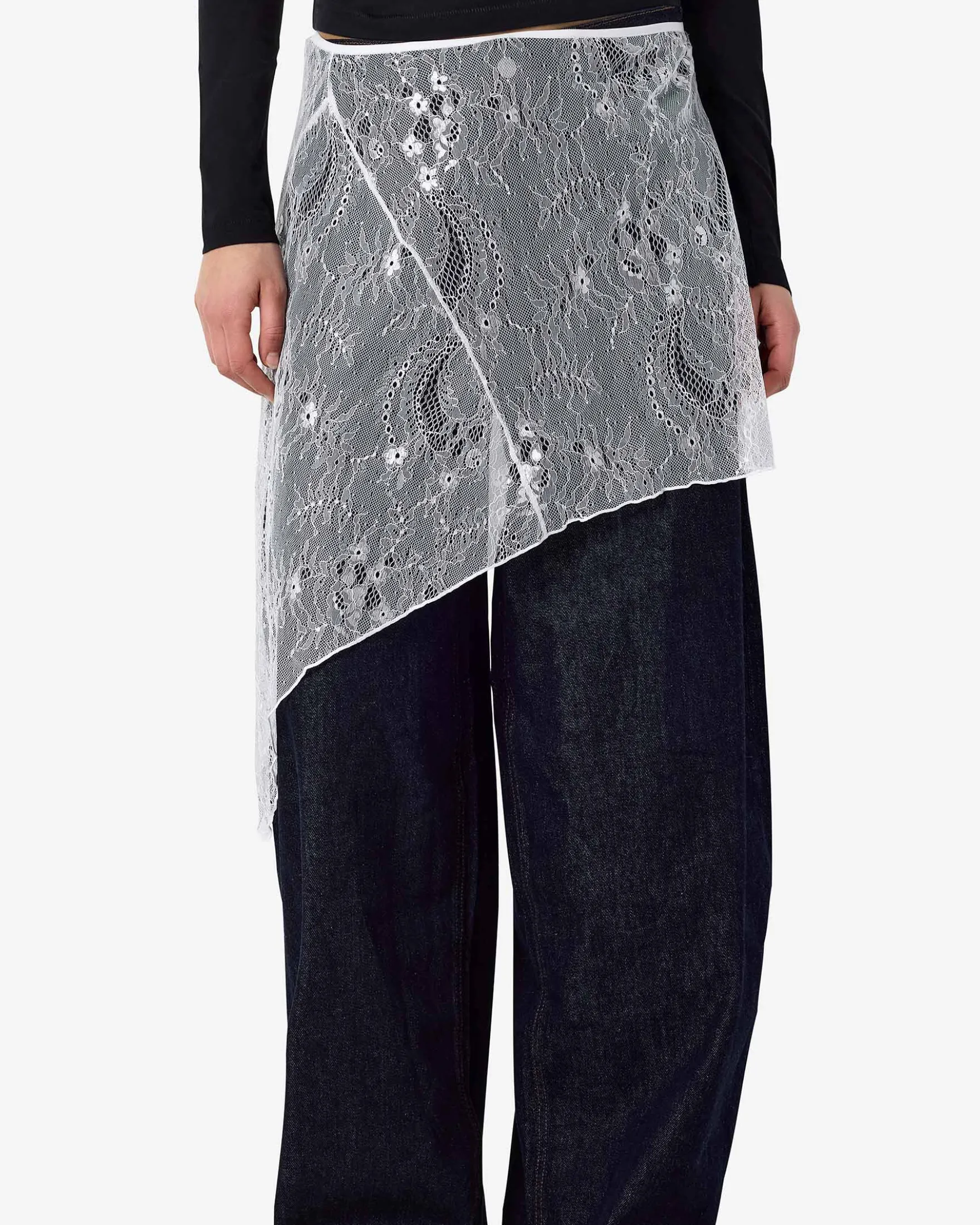 NMIDA ELASTICATED LACE SKIRT
