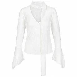 NMIDA L/S LACE SCARF TOP
