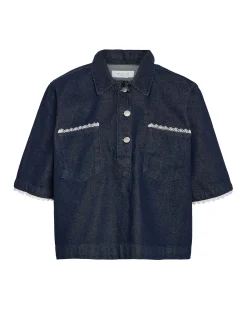 NMINDIE DENIM LACE SHIRT