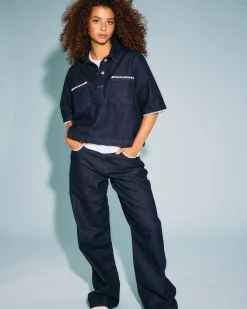 NMINDIE DENIM LACE SHIRT