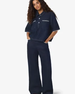 NMINDIE DENIM LACE SHIRT
