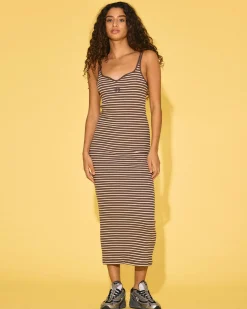 NMJUDY STRIPED MIDI DRESS
