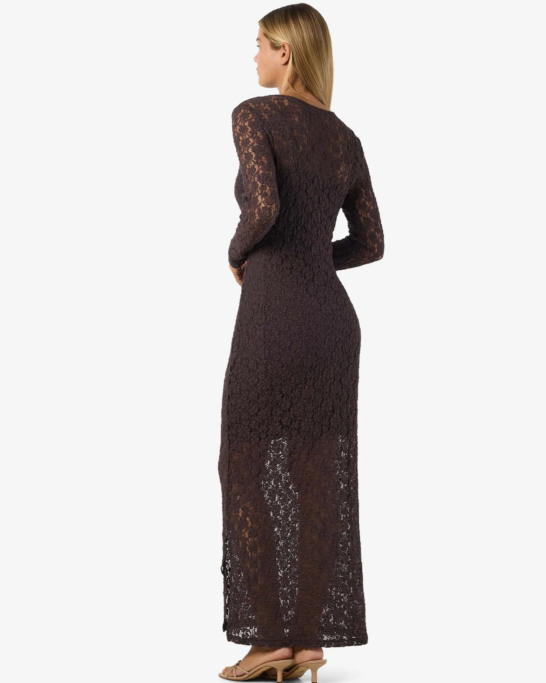 NMMIRIAM L/S MAXI LACE DRESS