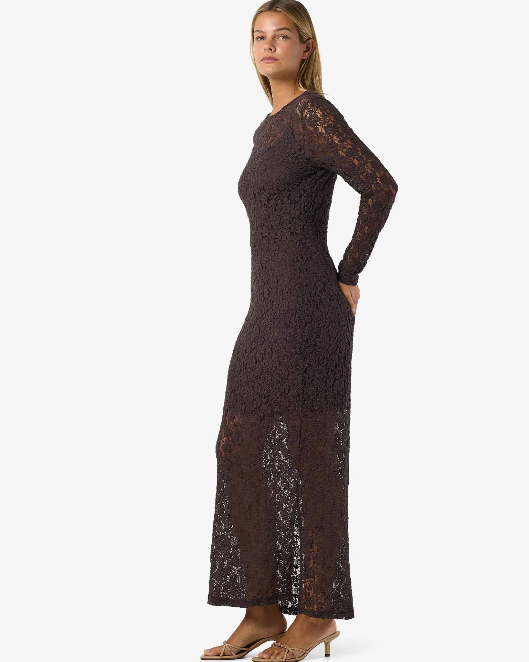 NMMIRIAM L/S MAXI LACE DRESS
