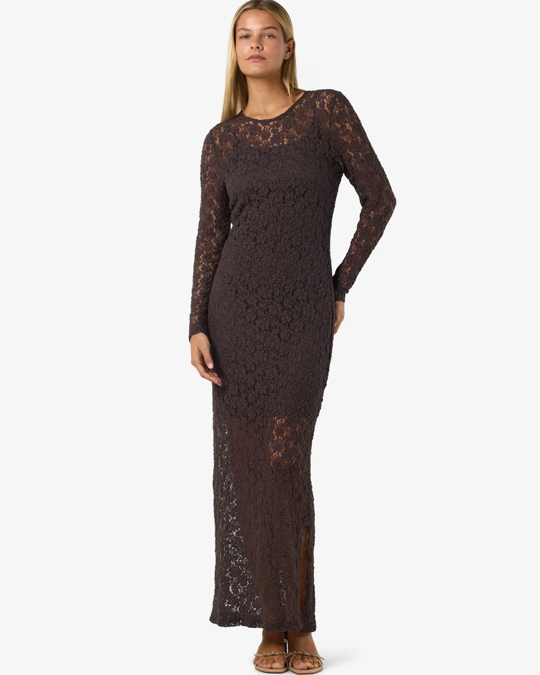 NMMIRIAM L/S MAXI LACE DRESS