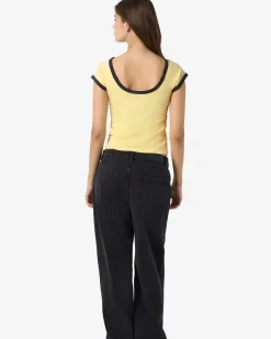 NMTWIN S/S O-NECK CONTRAST TEE