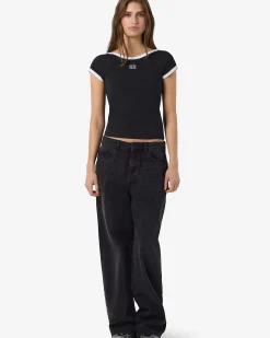NMTWIN S/S O-NECK CONTRAST TEE