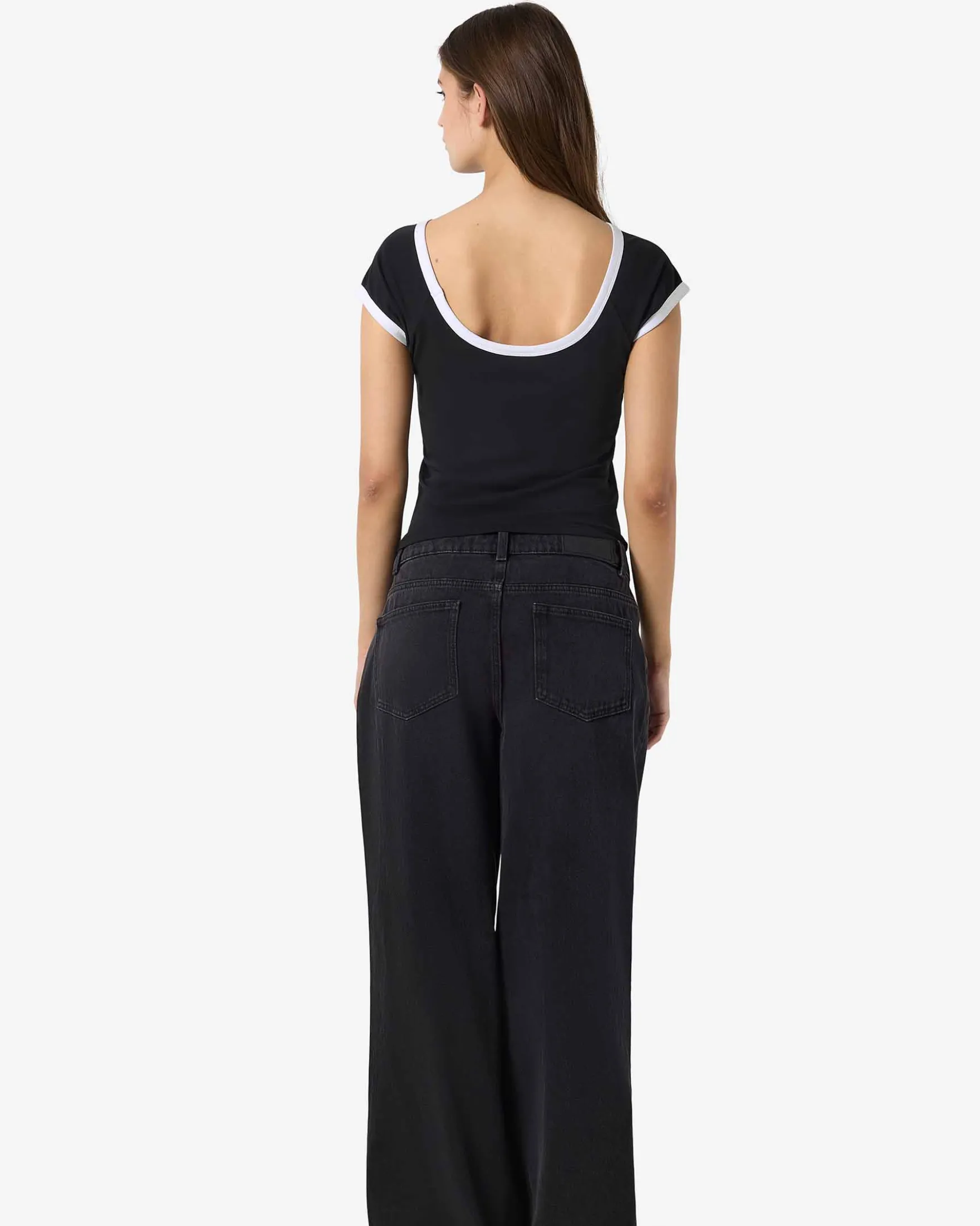NMTWIN S/S O-NECK CONTRAST TEE