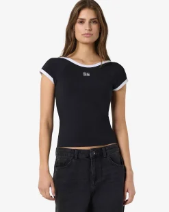 NMTWIN S/S O-NECK CONTRAST TEE