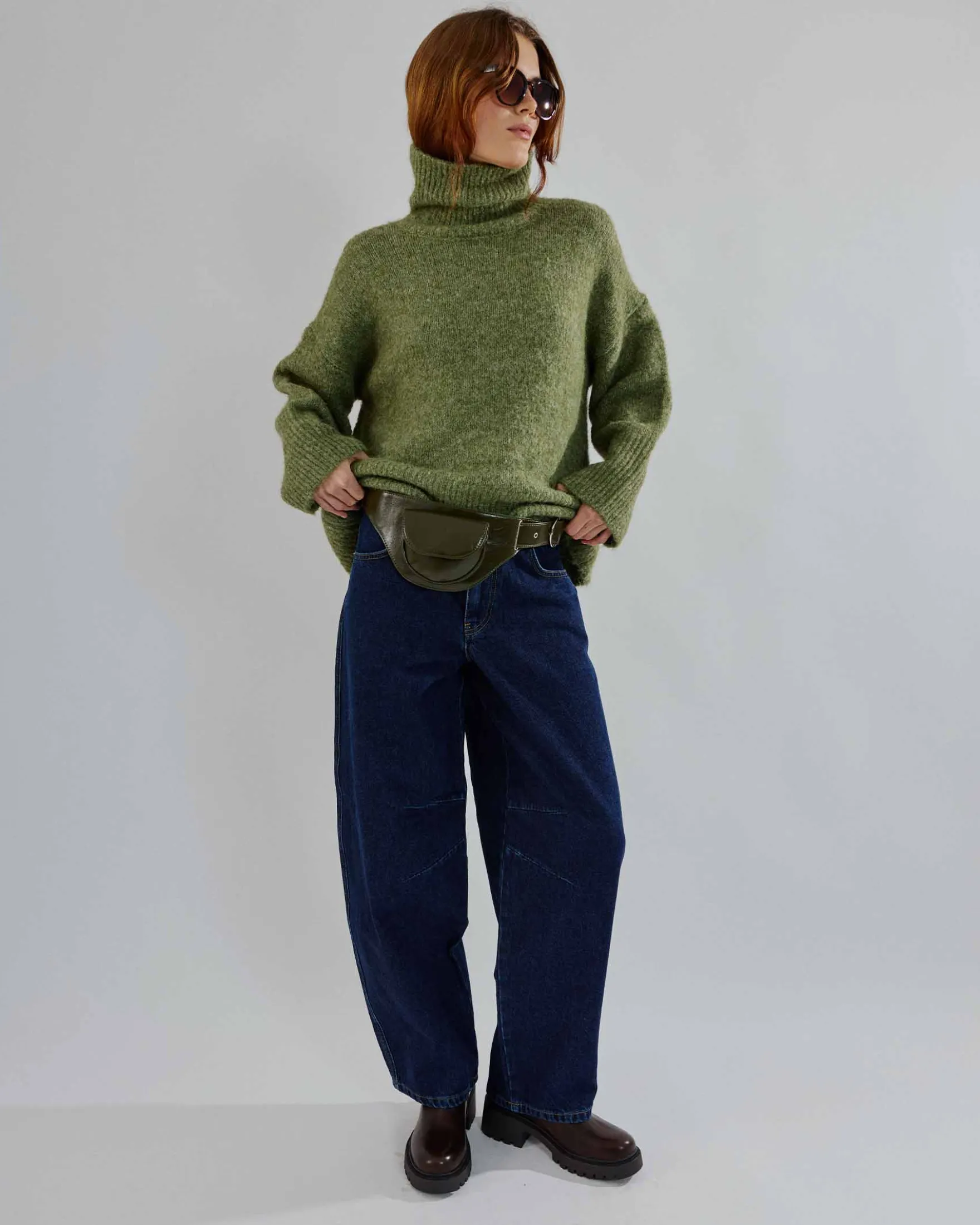 Nona fluffy highneck knit