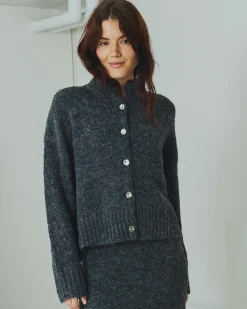 Nona fluffy knit cardigan