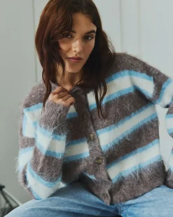 Nurine fluffy knit cardigan
