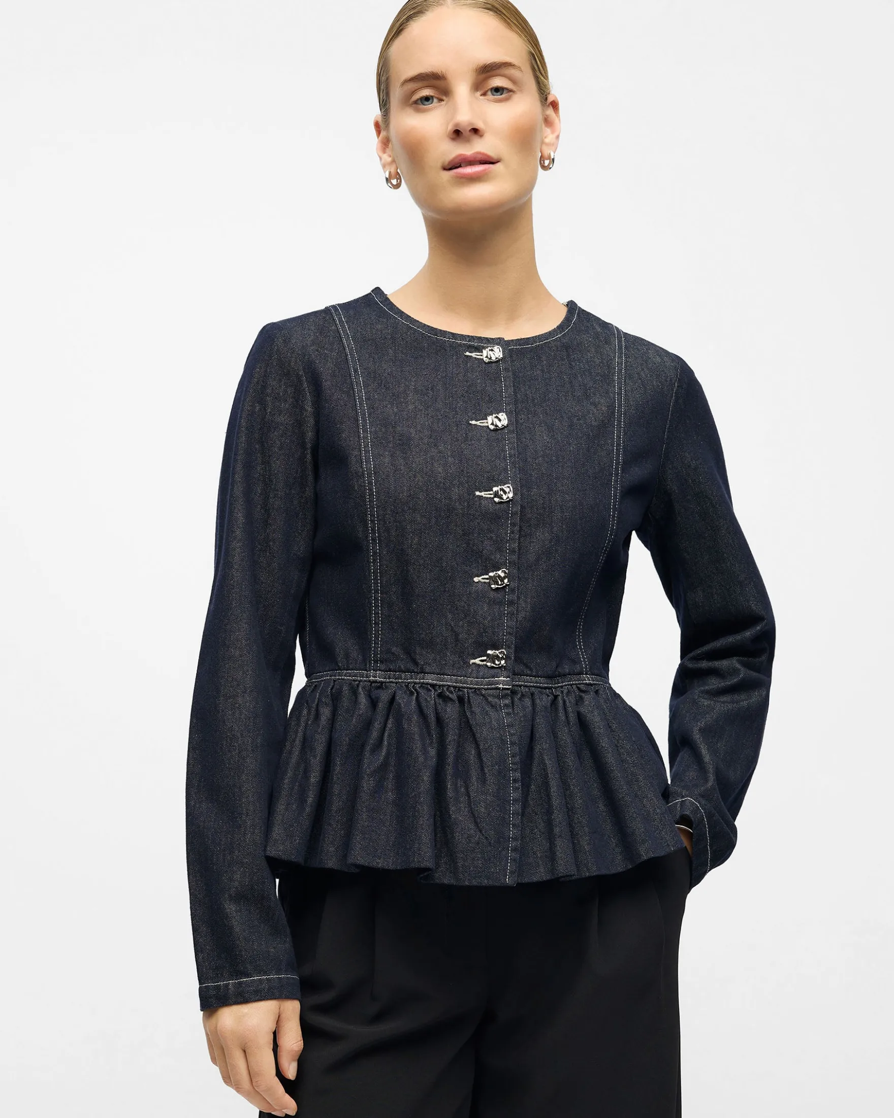 Objanita ls denim blazer