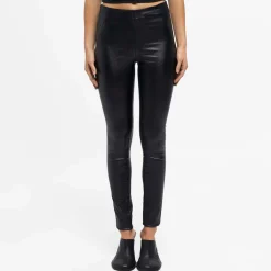 Objbelle coated glitter leggings
