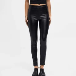 Objbelle coated glitter leggings