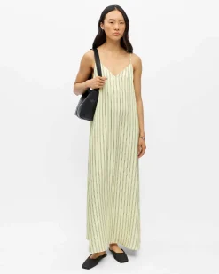 OBJCHILLI S/L LONG SLIP DRESS