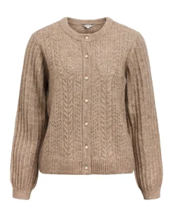 OBJFLORA KNIT BUTTON CARDIGAN