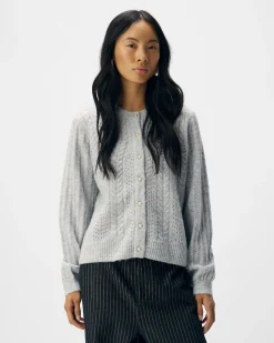 OBJFLORA KNIT BUTTON CARDIGAN