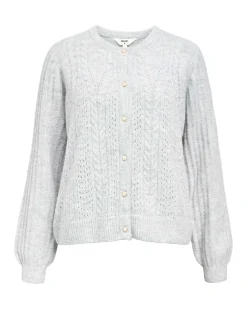 OBJFLORA KNIT BUTTON CARDIGAN