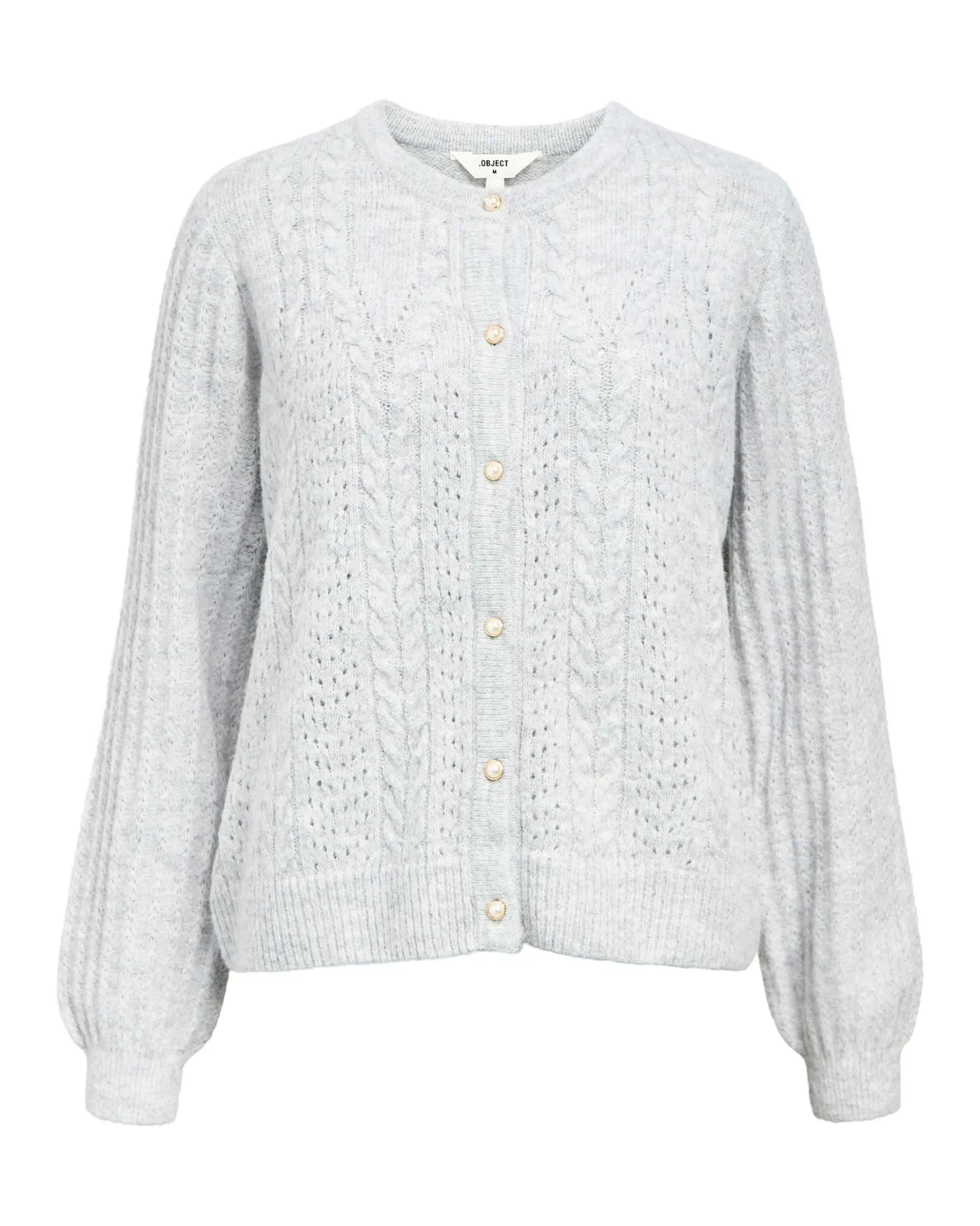OBJFLORA KNIT BUTTON CARDIGAN