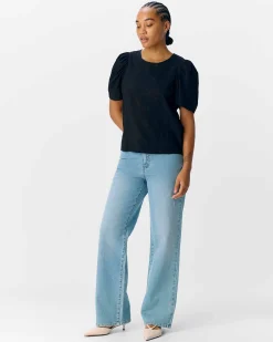 OBJILLY S/S RE O-NECK TOP