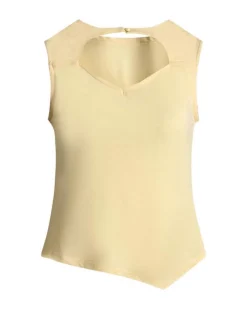 OBJLINA S/L CUT OUT O-NECK TOP