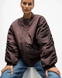 Objmary oversize bomber jacket