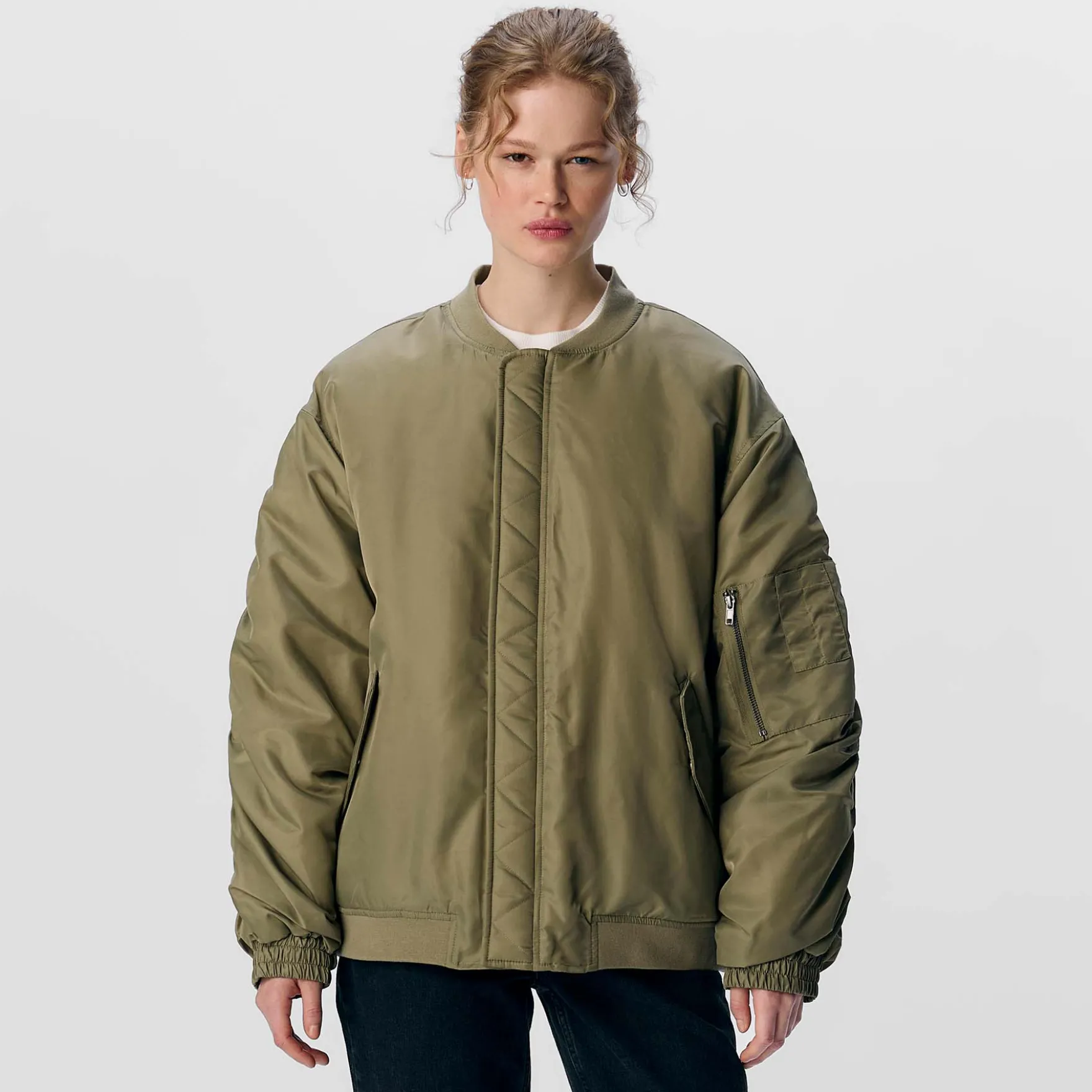 Objmary oversize bomber jacket