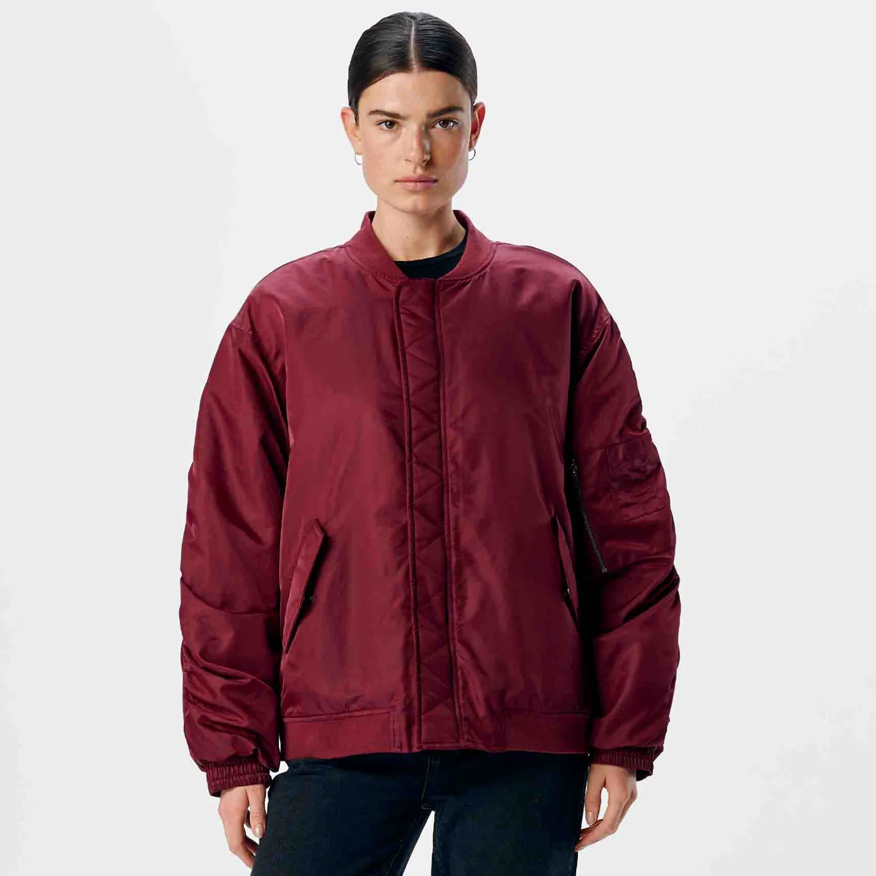 Objmary oversize bomber jacket