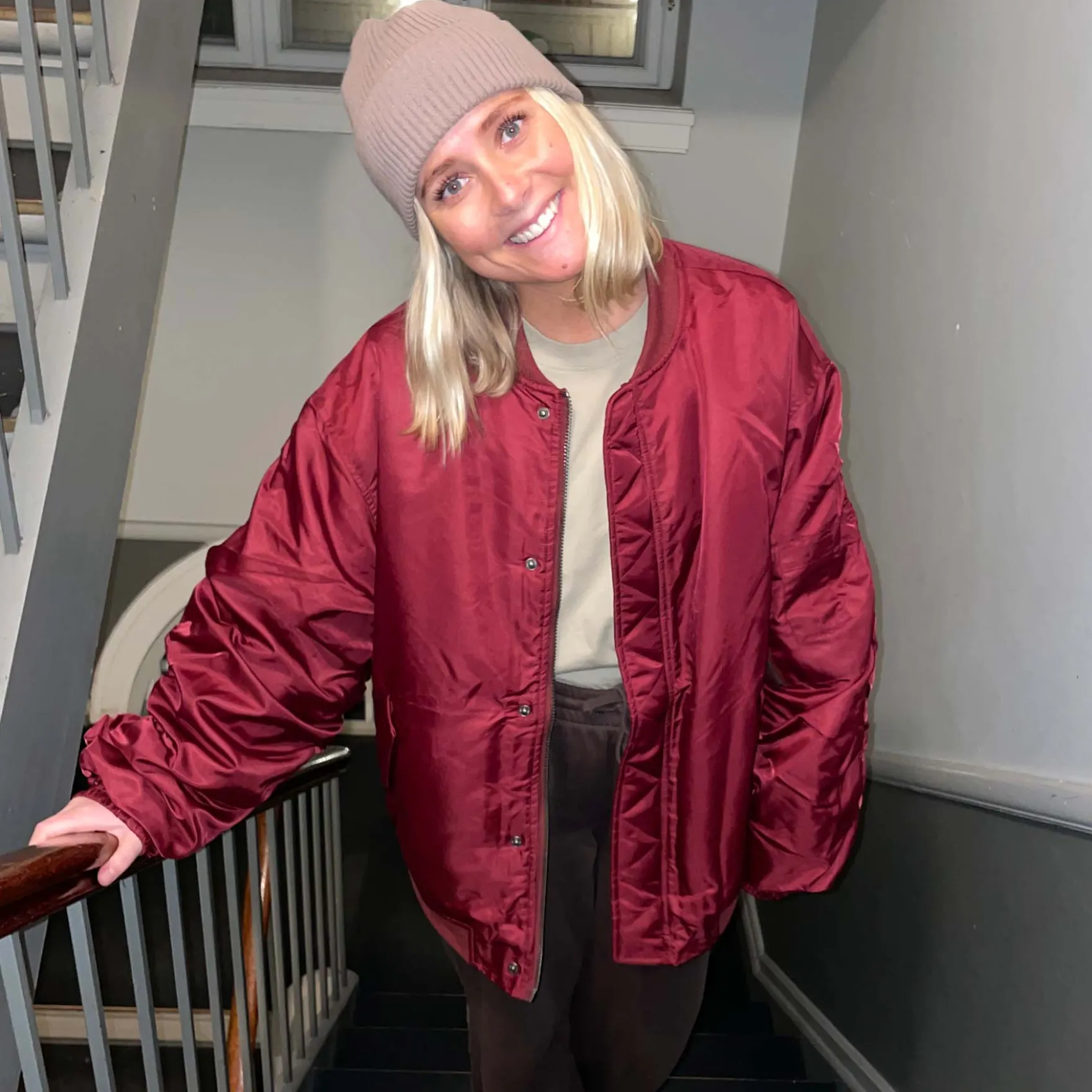 Objmary oversize bomber jacket