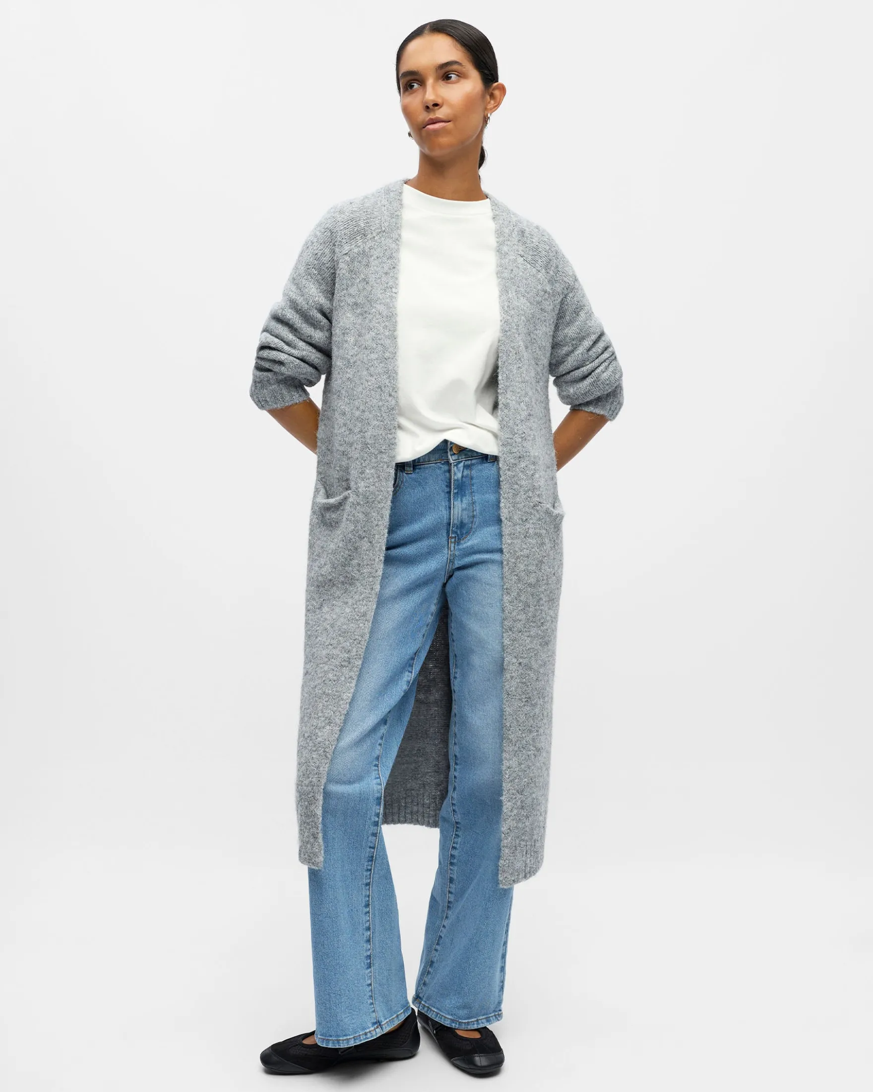 OBJMILU LONG KNIT CARDIGAN
