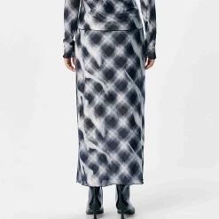 Objmontana mw midi mesh skirt