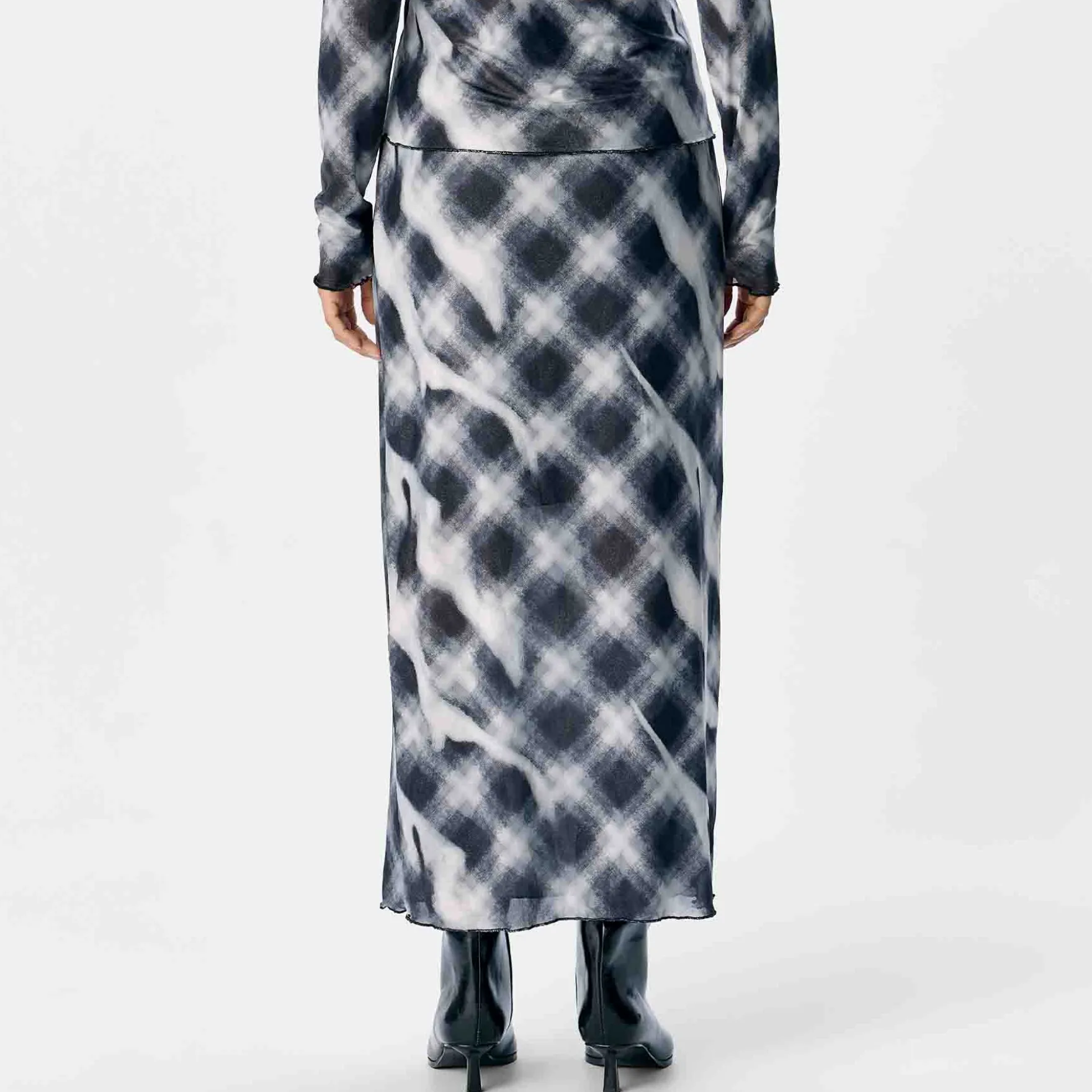Objmontana mw midi mesh skirt