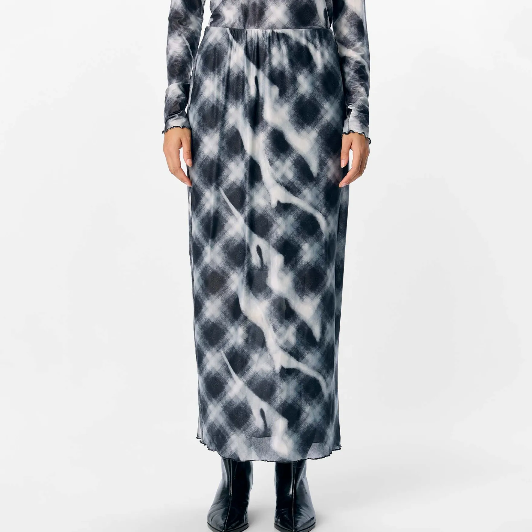 Objmontana mw midi mesh skirt