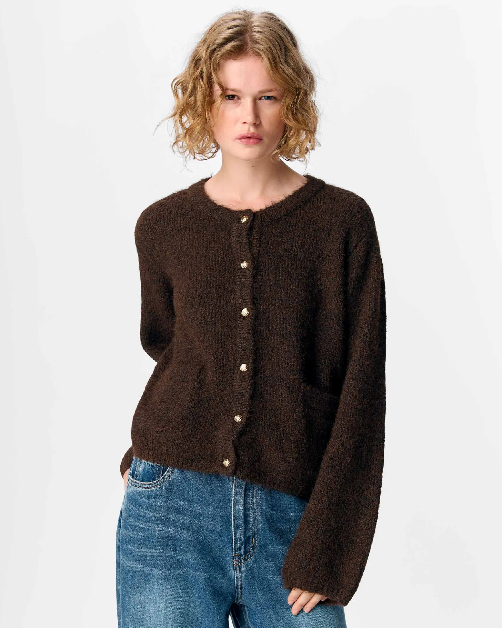 OBJSAGGIA RE L/S KNIT CARDIGAN
